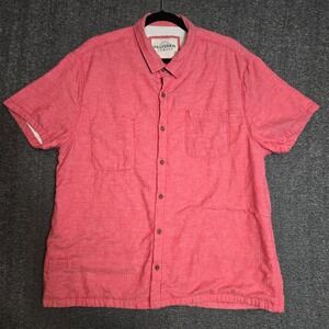 California Cowboy Shirt Mens XL Coral Red The High Water Fleece Lined Pocket